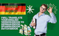 translate your english version ebook to german ebook, spanish ebook, dutch ebook