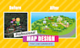 transforming design event map and city map into vector art