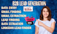 b2b linkedin lead generation and email finder prospect list