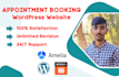 create an appointment booking website using amelia and bookly
