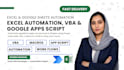 do excel automation, vba, macro, and google app script