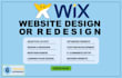 build wix website, design wix or redesign wix website for your business