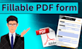 create fillable pdf form or design fillable pdf