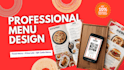 design modern restaurant menu, food menu, price list and qr code menu