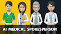 create 3d character medical spokesperson medical presenter video