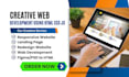 do professional web development using HTML, CSS, and javascript