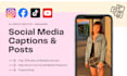 write creative engaging social media captions and posts