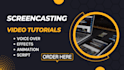 record HD instructional or screencast tutorial video editing