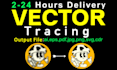 do vector tracing, redrew,image to convert into vector quickly
