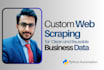 do data scraping, data mining and python web scraping