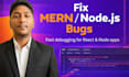 fix bugs in your mern stack or node js web app