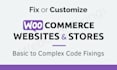 fix any woocommerce issues, customize website or store fast