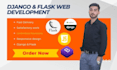 do flask, django, python, web development and custom website