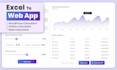 convert excel to web application, wordpress calculator,excel calculator into web