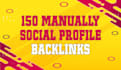 do 150 profile backlinks manually unique domains da 70 90