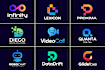 design modern tech startup crypto software app saas website technology logo