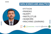 data analysis with python, numpy, pandas, matplot, seaborn