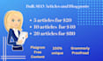 write bulk SEO articles and blog posts on any topic in 48 hours