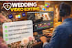 cinematic wedding video editing