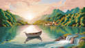 paint landscape illustration, background concept art