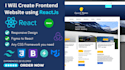 be your frontend developer as a reactjs developer