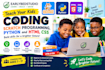 teach your kids coding scratch programming, python and HTML CSS