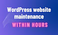 do maintenance for your wordpress website