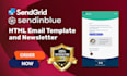 design editable email template or newsletter for sendgrid, sendinblue