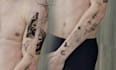 custom a geometric realism in black and grey tattoo design