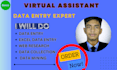 be your virtual assistant for data entry, data mining,  web research data typing