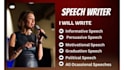 write persuasive, informative, and motivational speech