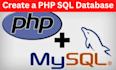 design and develop php, mysql  database