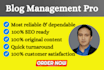 manage your blog and write SEO blog posts regularly