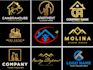 design 3 masculine, bold, real estate logo, construction