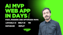 build saas web app using lovable bolt new v0 mvp app, shadcn ui and supabase