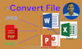 convert PDF to word, or jpeg to word