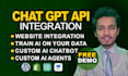 integrate chat gpt api with wordpress wix shopify or create custom ai agents