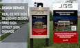 design real estate sign, street sign, yard sign, banners
