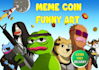 draw funny custom meme coin art for your website or social media