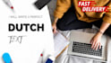 write a perfect dutch text