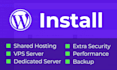 install wordpress on shared hosting, vps or dedicated server