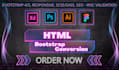 expertly convert your design to HTML, CSS, bootstrap 5