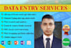 do data entry typing work job in excel, google sheet