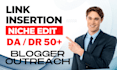 do niche edit link insertion on high da traffic websites