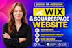 design and develop a wix or squarespace business website