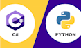 do python and c sharp programming projects