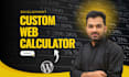 create custom web calculator for wordpress
