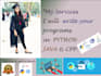 write program of python java and cpp