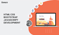 develop responsive website frontend in html css bootstrap java script