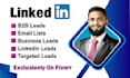 linkedin b2b lead generation, valid email and phone number, any b2b leads